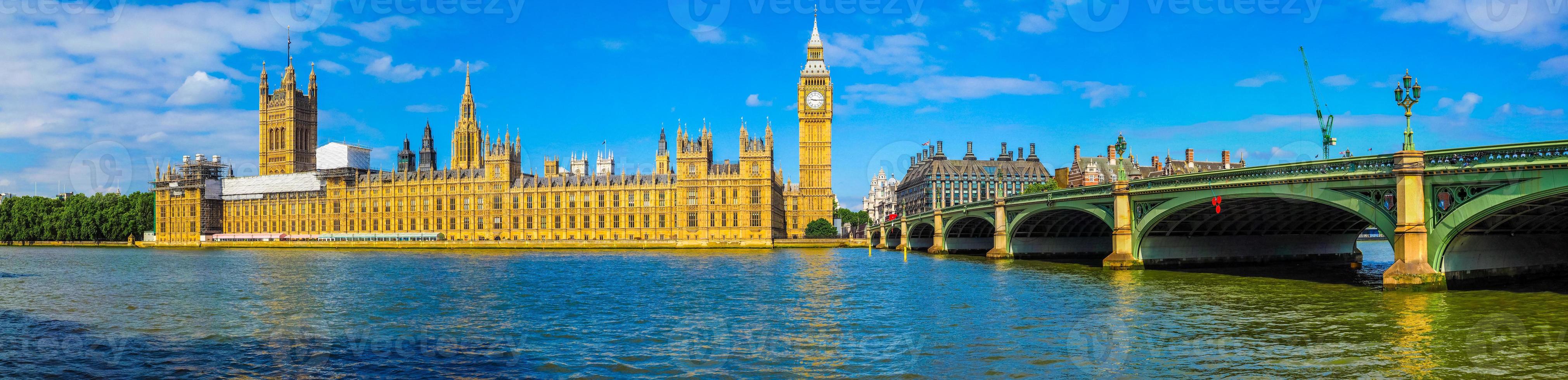 HDR Westminster Bridge and Houses of Parliament in London photo