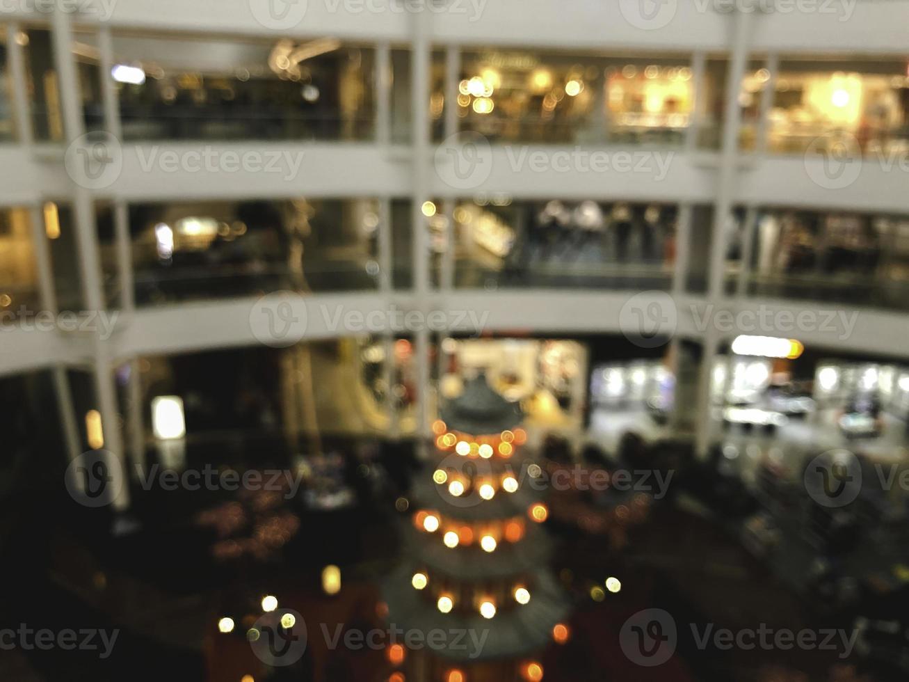 fondo de centro comercial y tienda borroso, tienda en centro comercial con fondo de luz bokeh foto