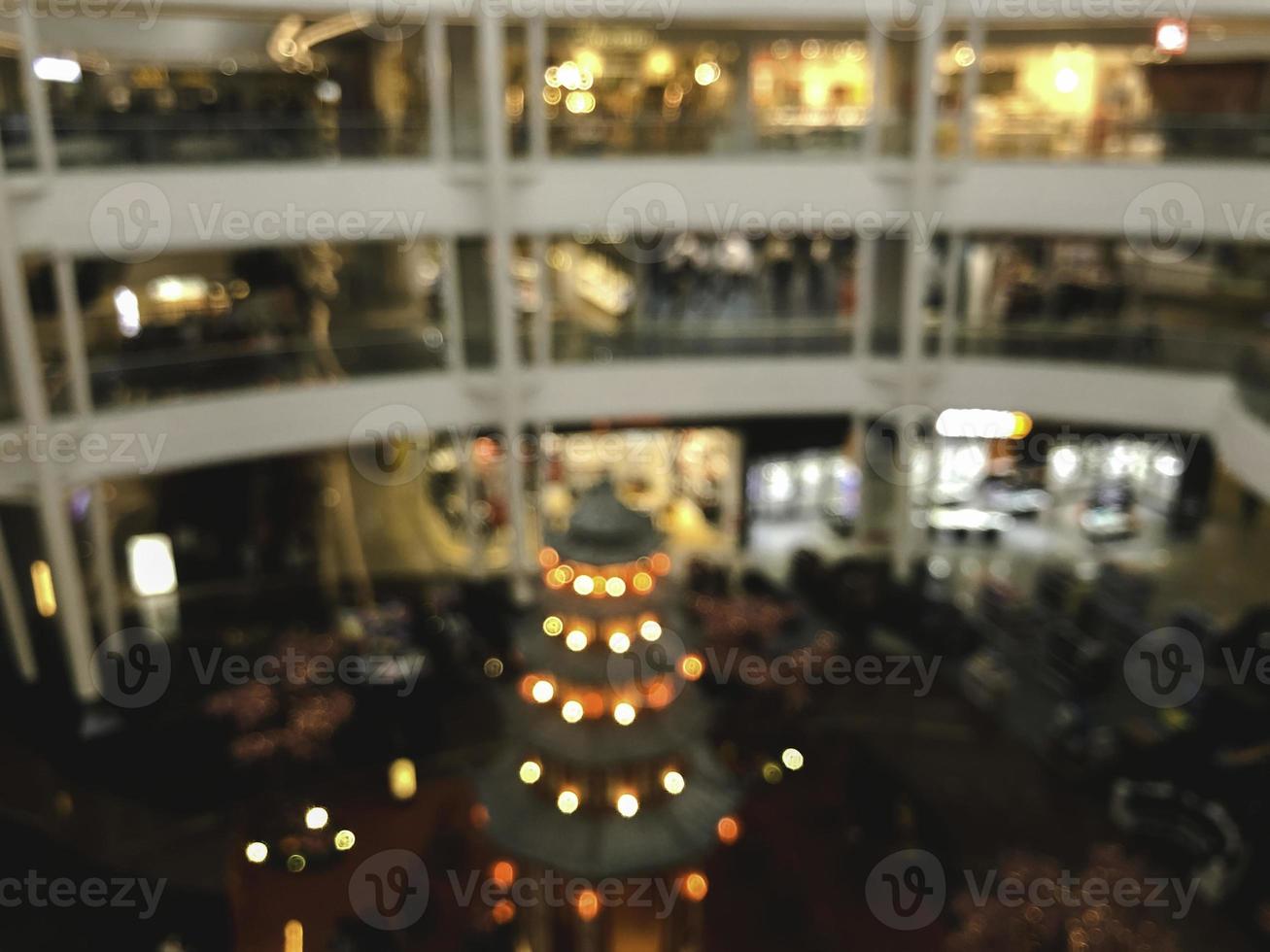 Blur mall and shop background, Store in shopping mall with bokeh light background photo