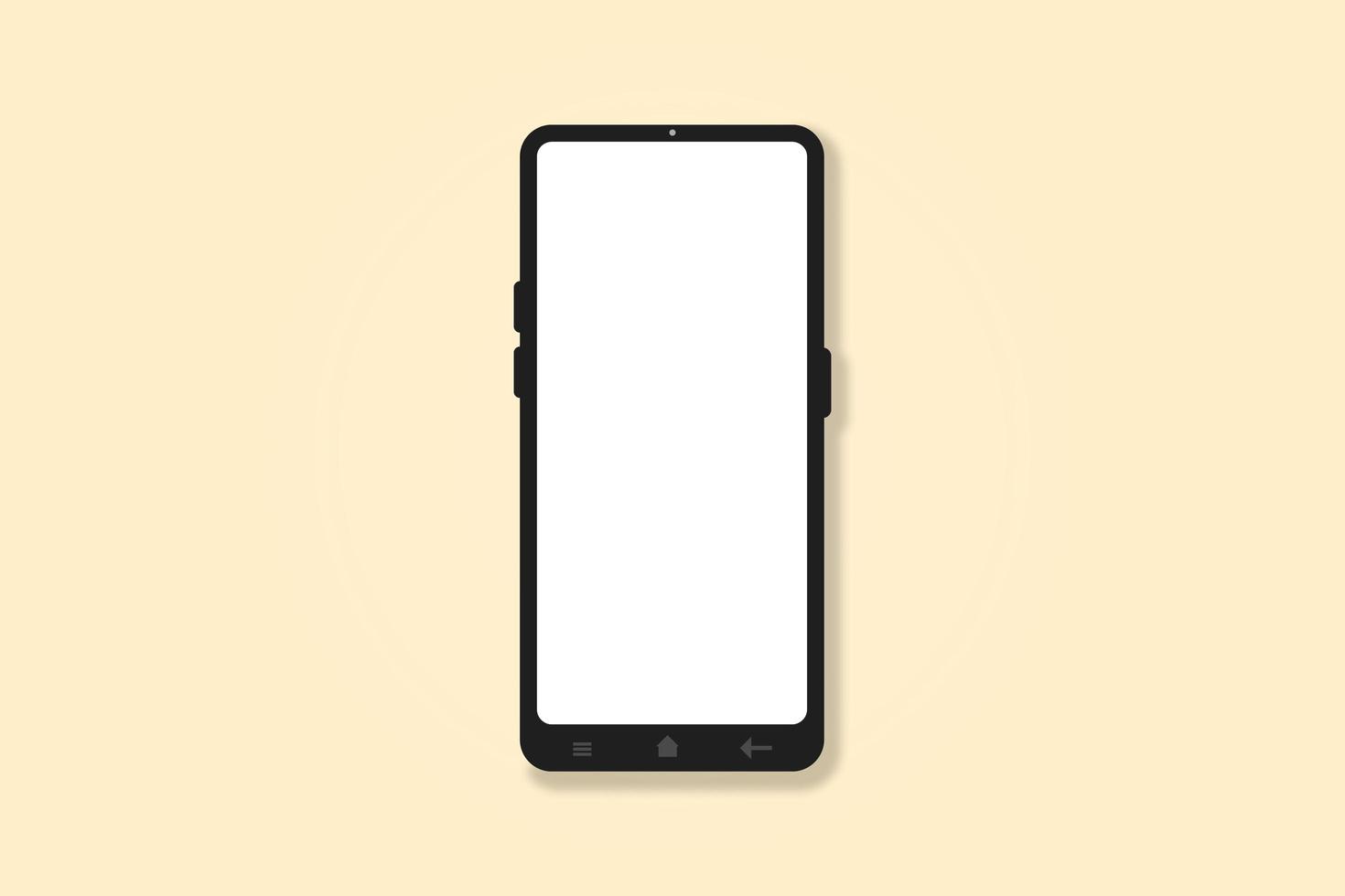 Mobile phone with blank screen. template for presentation 3d realistic device. photo