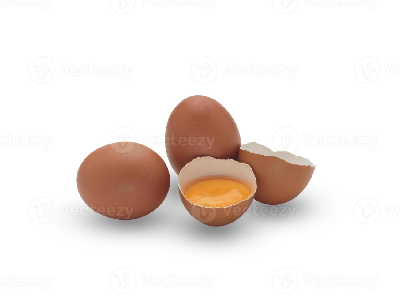 Chicken eggs isolated on white background with clipping path photo