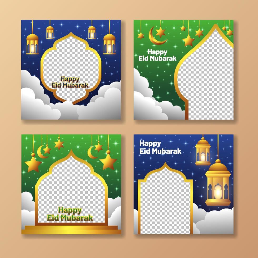 Eid Al Fitr Social Media Post vector