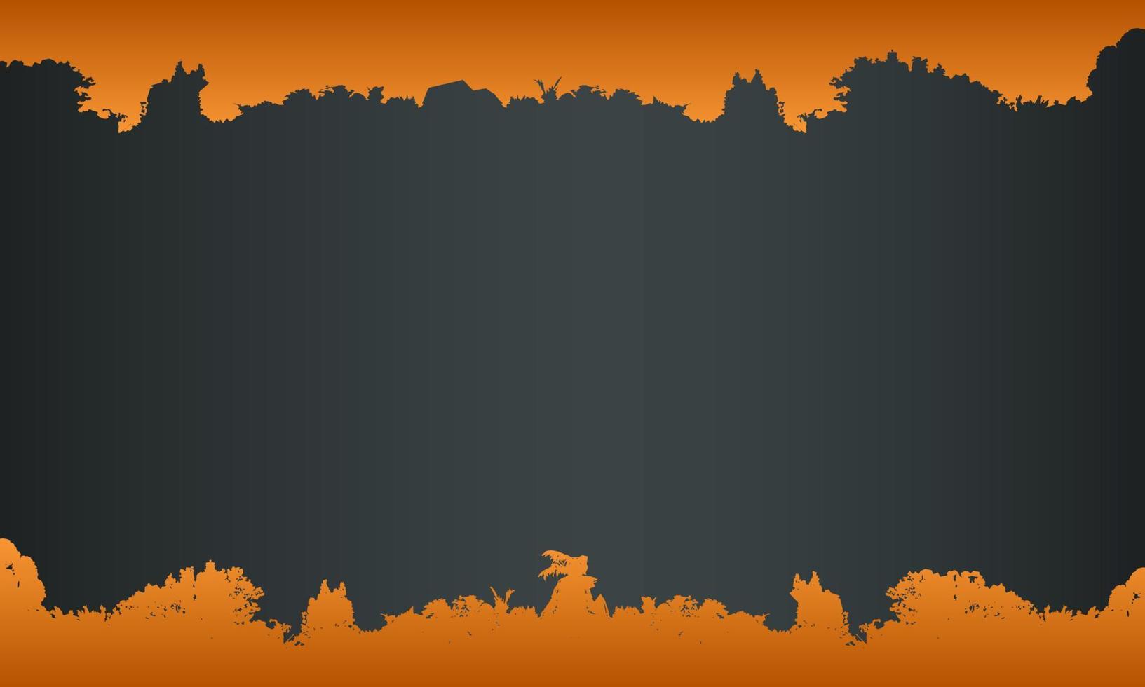 Abstract orange grunge on dark background. vector