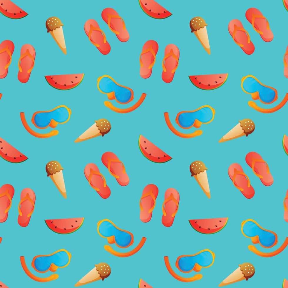 Summer seamless pattern. Repeat pattern. vector