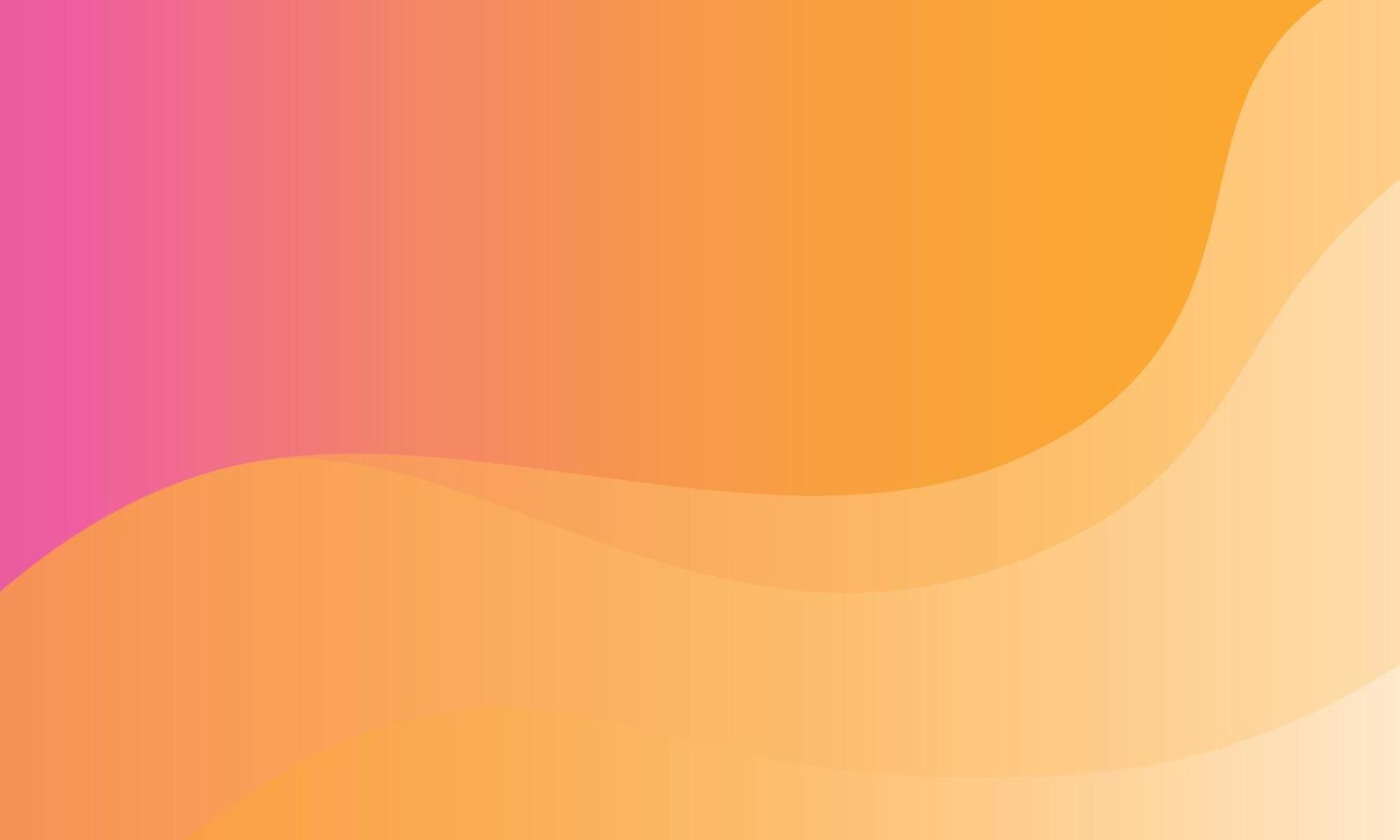 Abstract pink yellow and white gradient wave background. vector