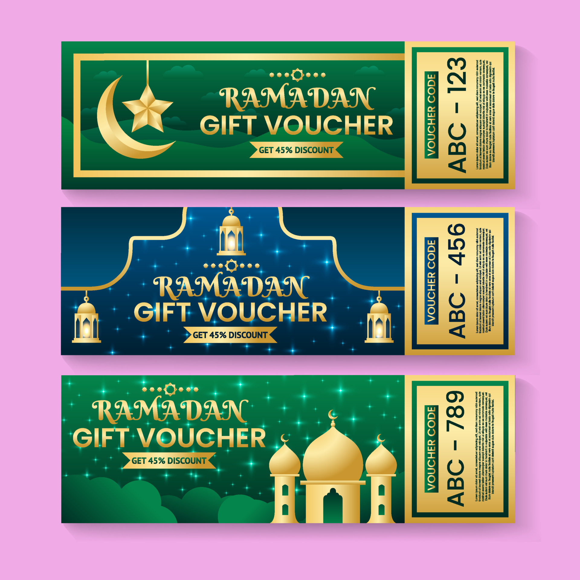 Ramadan Voucher Vector Art, Icons, and Graphics for Free Download