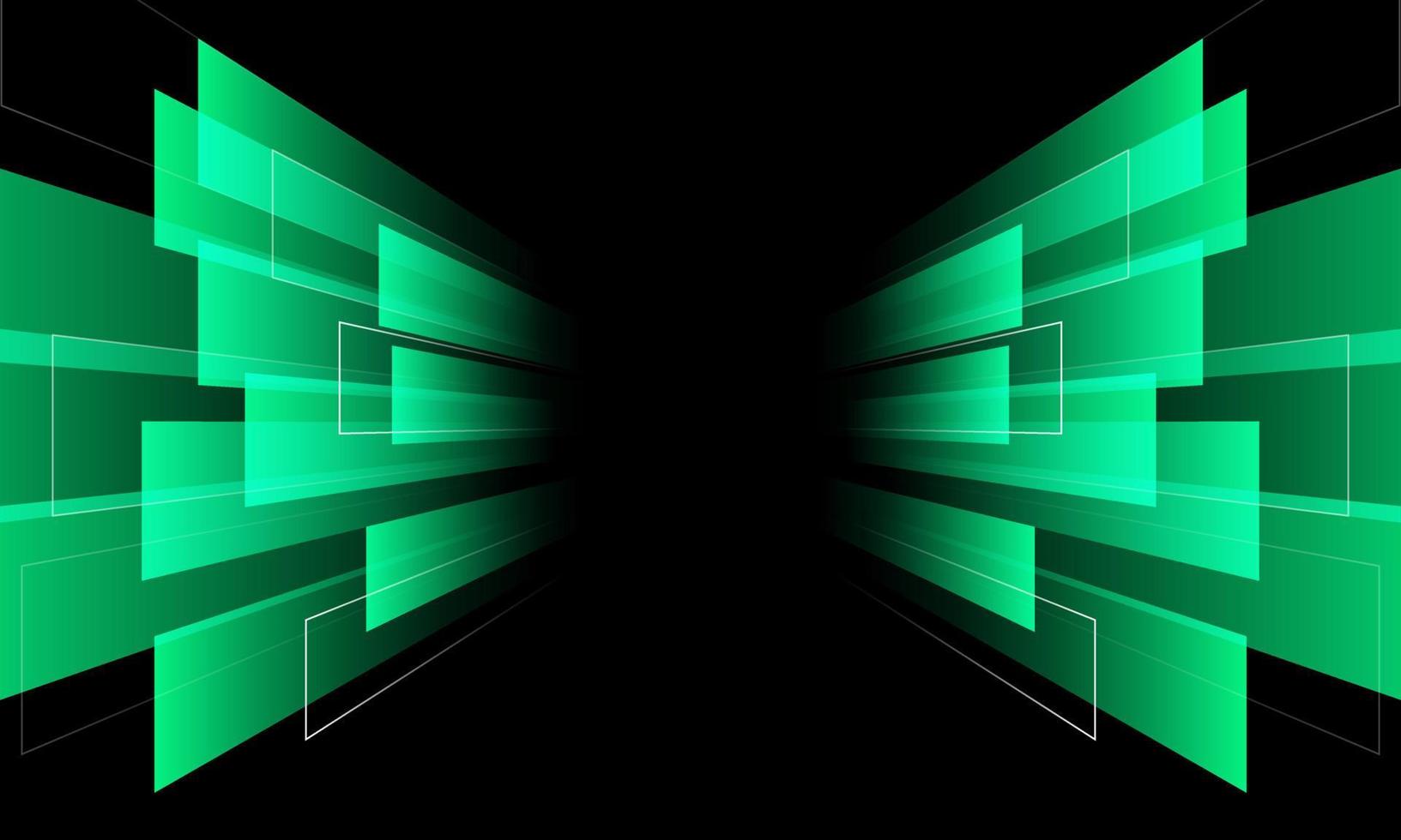 Abstract green perspective stripes background with white lines. Vector. vector