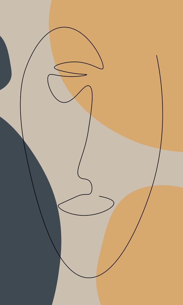 fondo de cara de arte minimalista abstracto. ilustración vectorial vector