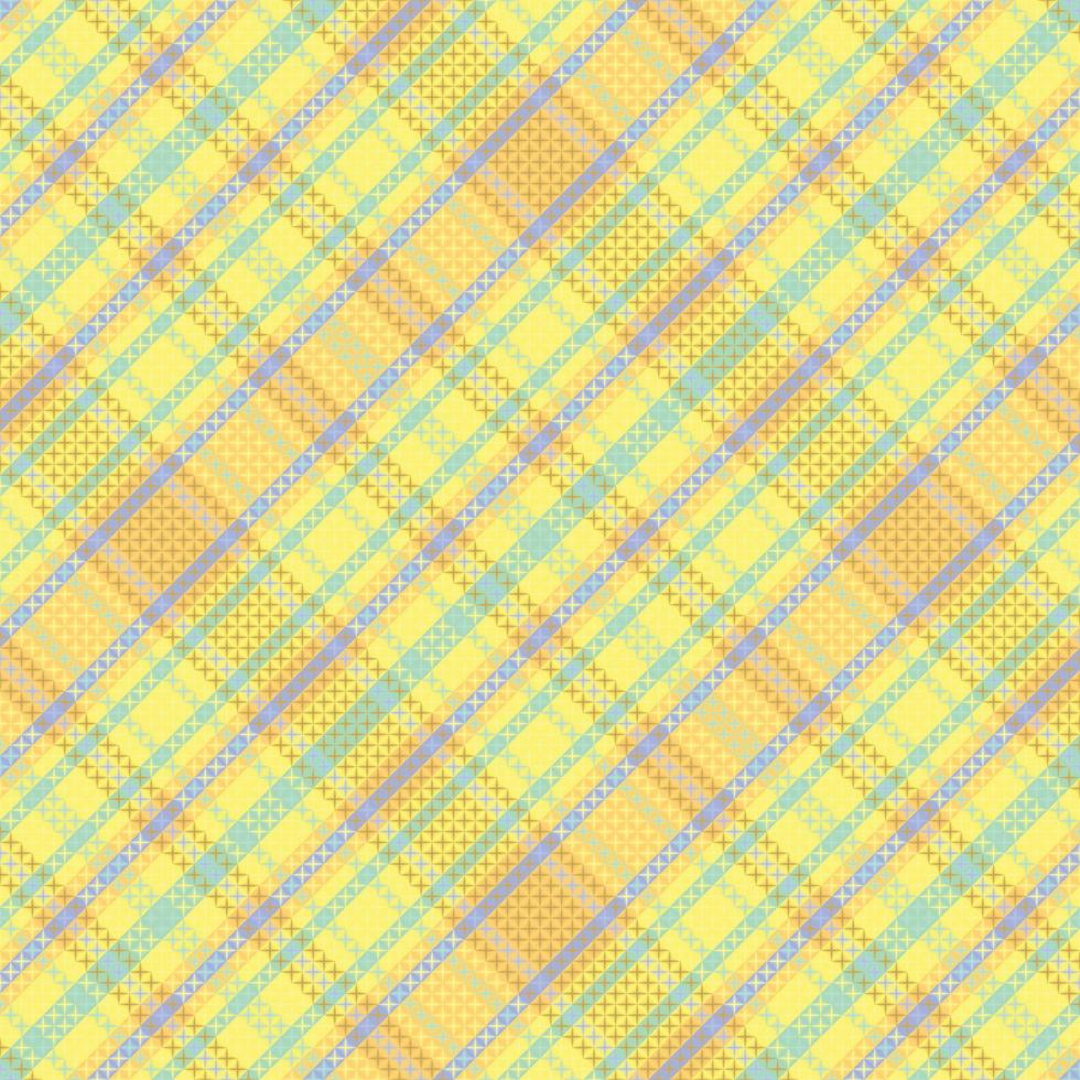 Tartan plaid pattern with texture and summer color. vector