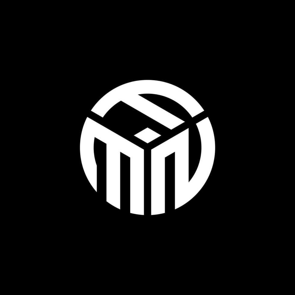FMN letter logo design on black background. FMN creative initials letter logo concept. FMN letter design. vector