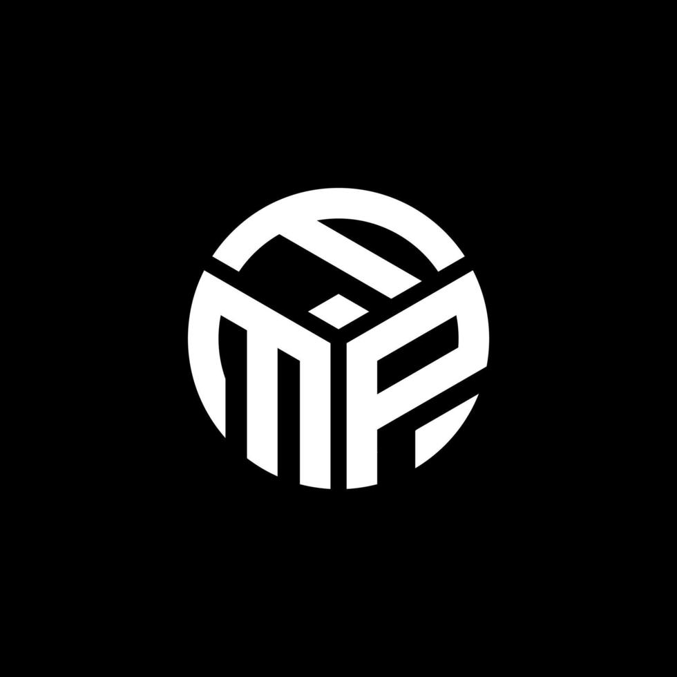 diseño de logotipo de letra fmp sobre fondo negro. concepto de logotipo de letra de iniciales creativas fmp. diseño de carta fmp. vector