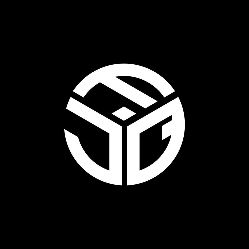 FJQ letter logo design on black background. FJQ creative initials letter logo concept. FJQ letter design. vector