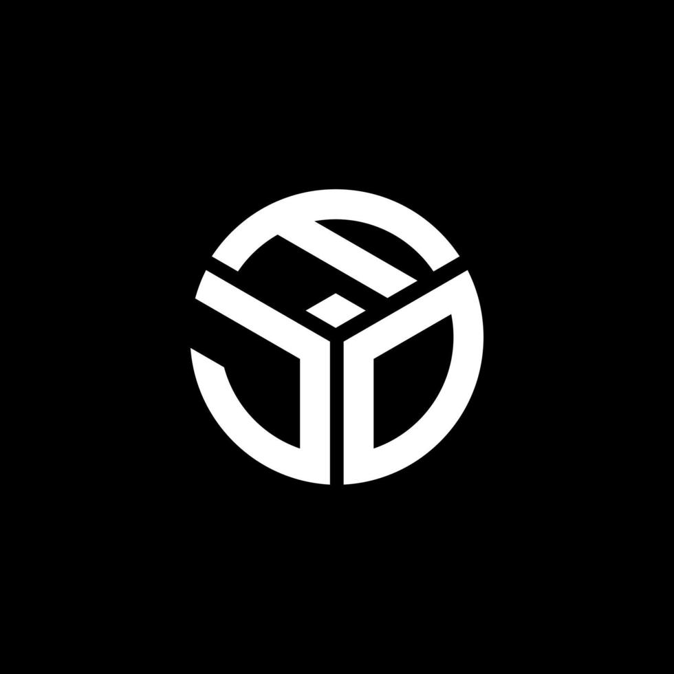FJO letter logo design on black background. FJO creative initials letter logo concept. FJO letter design. vector