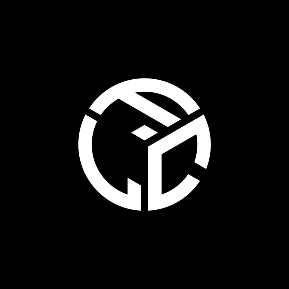 FLC letter logo design on black background. FLC creative initials letter logo concept. FLC letter design. vector
