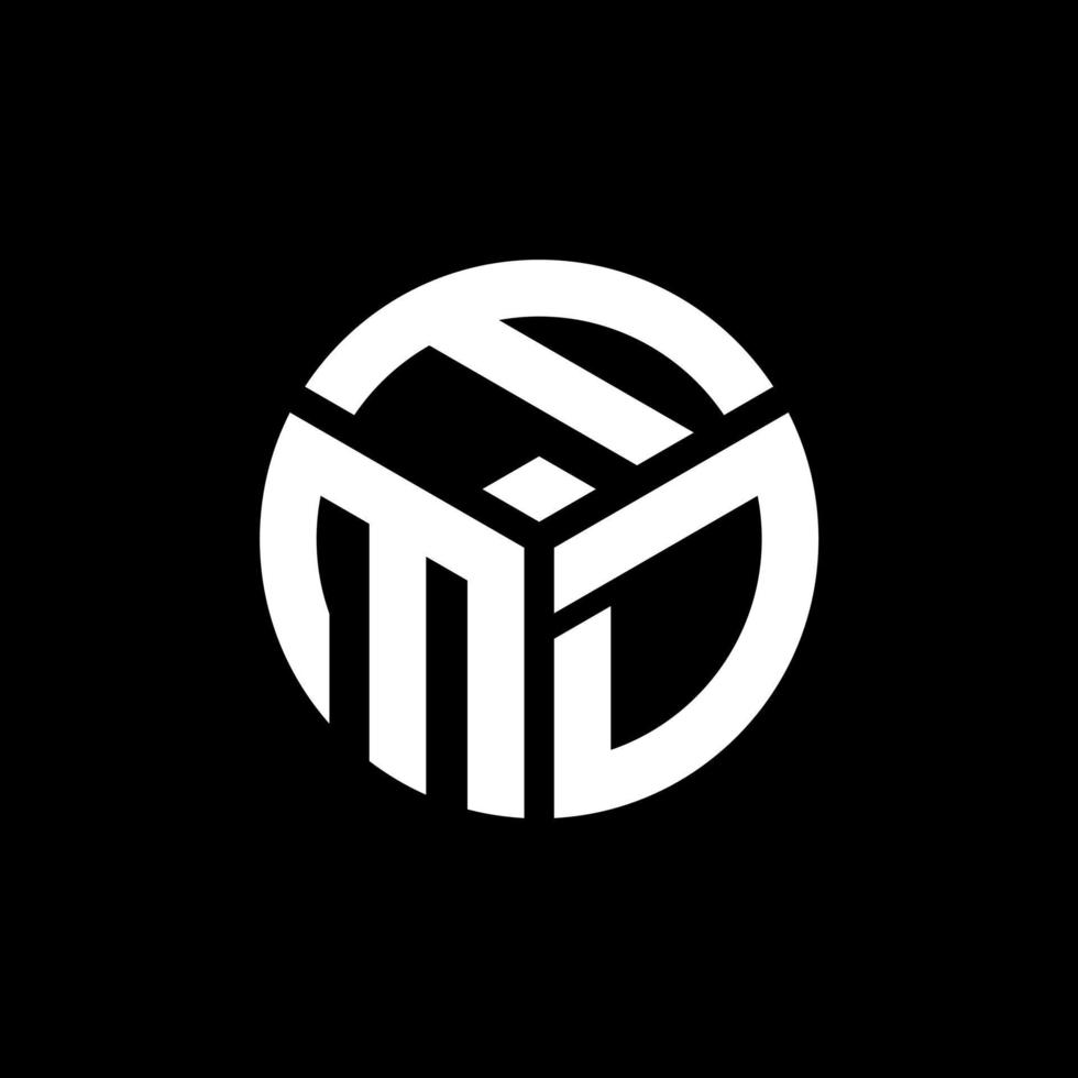 FMD letter logo design on black background. FMD creative initials letter logo concept. FMD letter design. vector