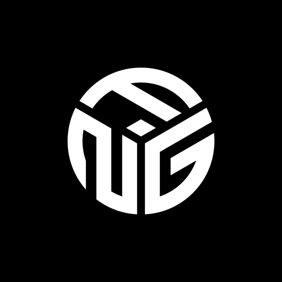 FNG letter logo design on black background. FNG creative initials ...