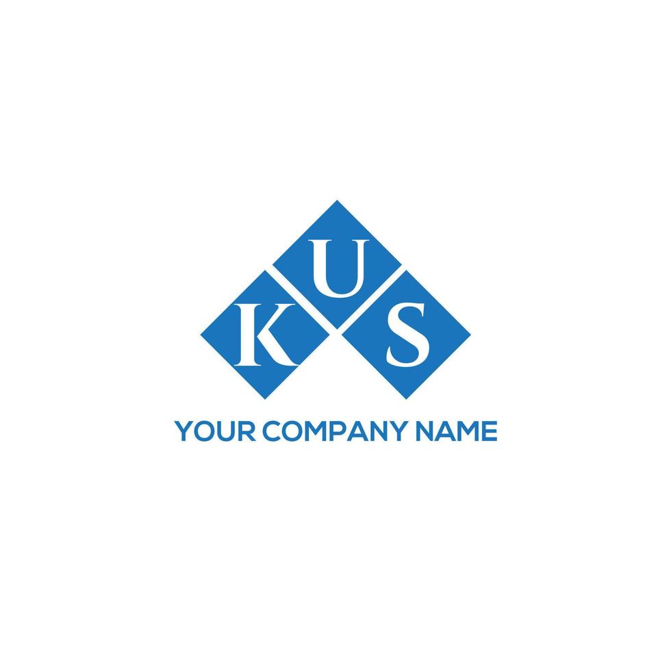 concepto de logotipo de letra de iniciales creativas kus. diseño de la letra kus. Diseño del logotipo de la letra kus sobre fondo blanco. concepto de logotipo de letra de iniciales creativas kus. diseño de letras kus. vector