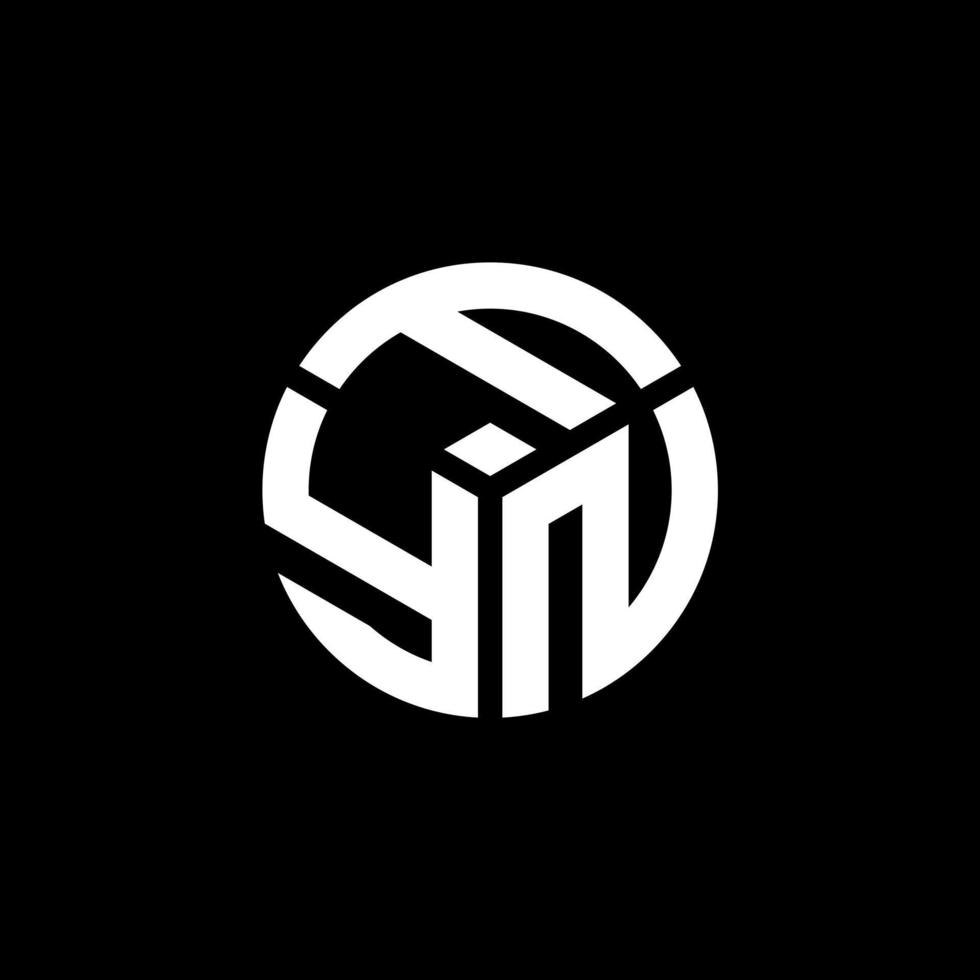 FYN letter logo design on black background. FYN creative initials letter logo concept. FYN letter design. vector