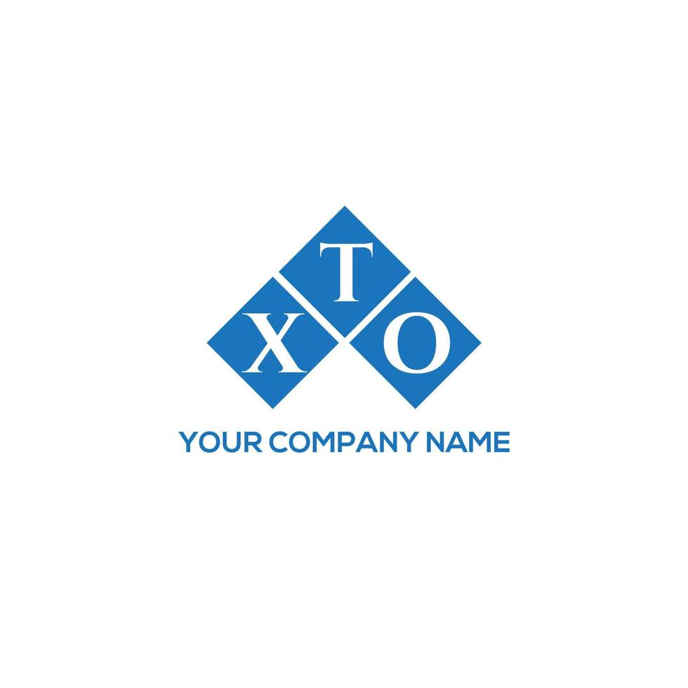 XTO letter logo design on white background. XTO creative initials letter logo concept. XTO letter design. vector