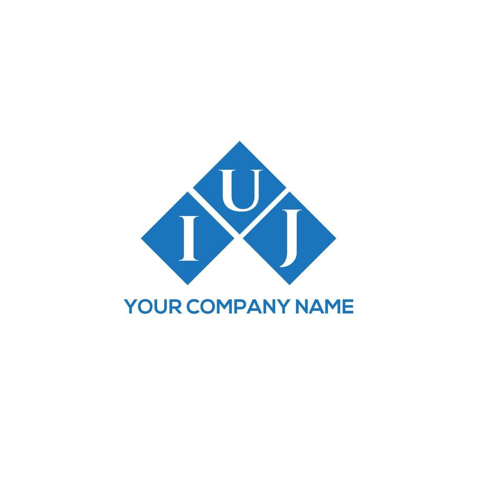 diseño de logotipo de letra iuj sobre fondo blanco. concepto de logotipo de letra de iniciales creativas iuj. diseño de letras iuj. vector
