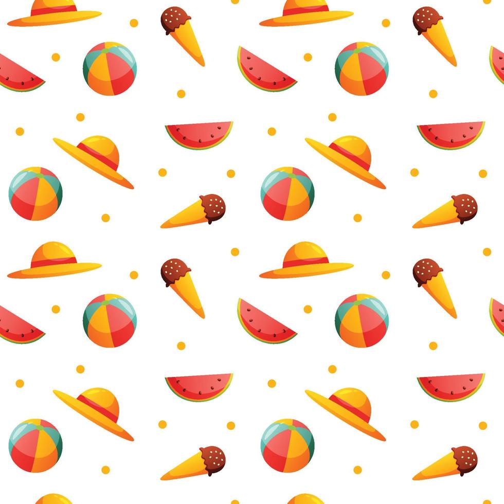 Summer seamless pattern. Repeat pattern. vector