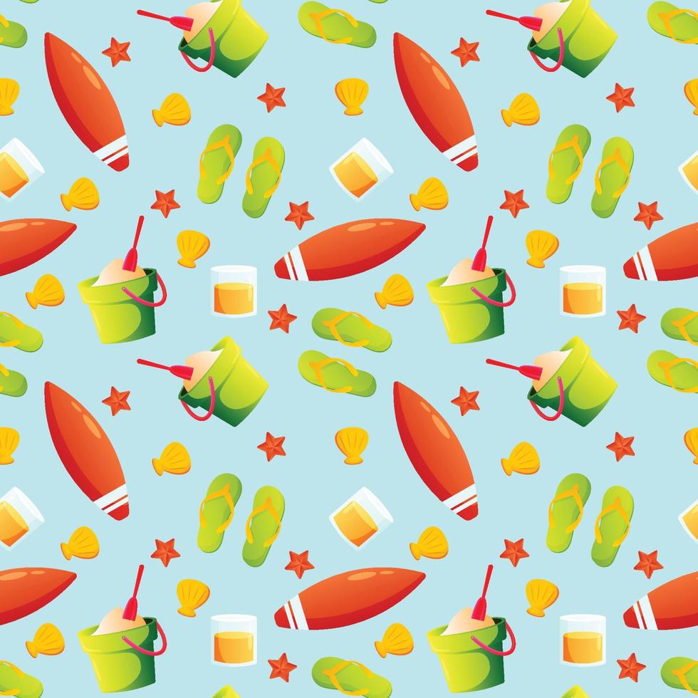 Summer seamless pattern. Repeat pattern. vector