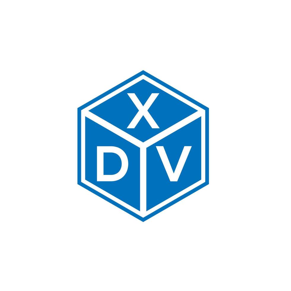 diseño de logotipo de letra xdv sobre fondo blanco. concepto de logotipo de letra de iniciales creativas xdv. diseño de letras xdv. vector