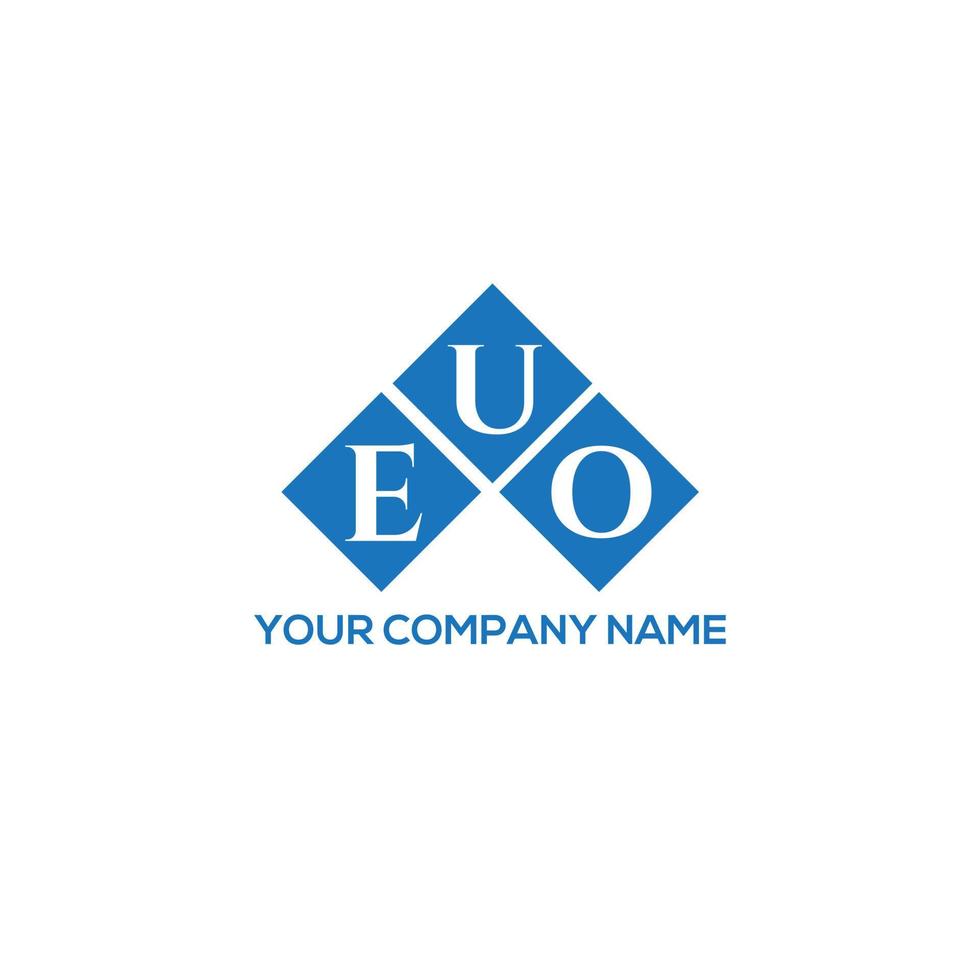 EUO letter logo design on white background. EUO creative initials letter logo concept. EUO letter design. vector