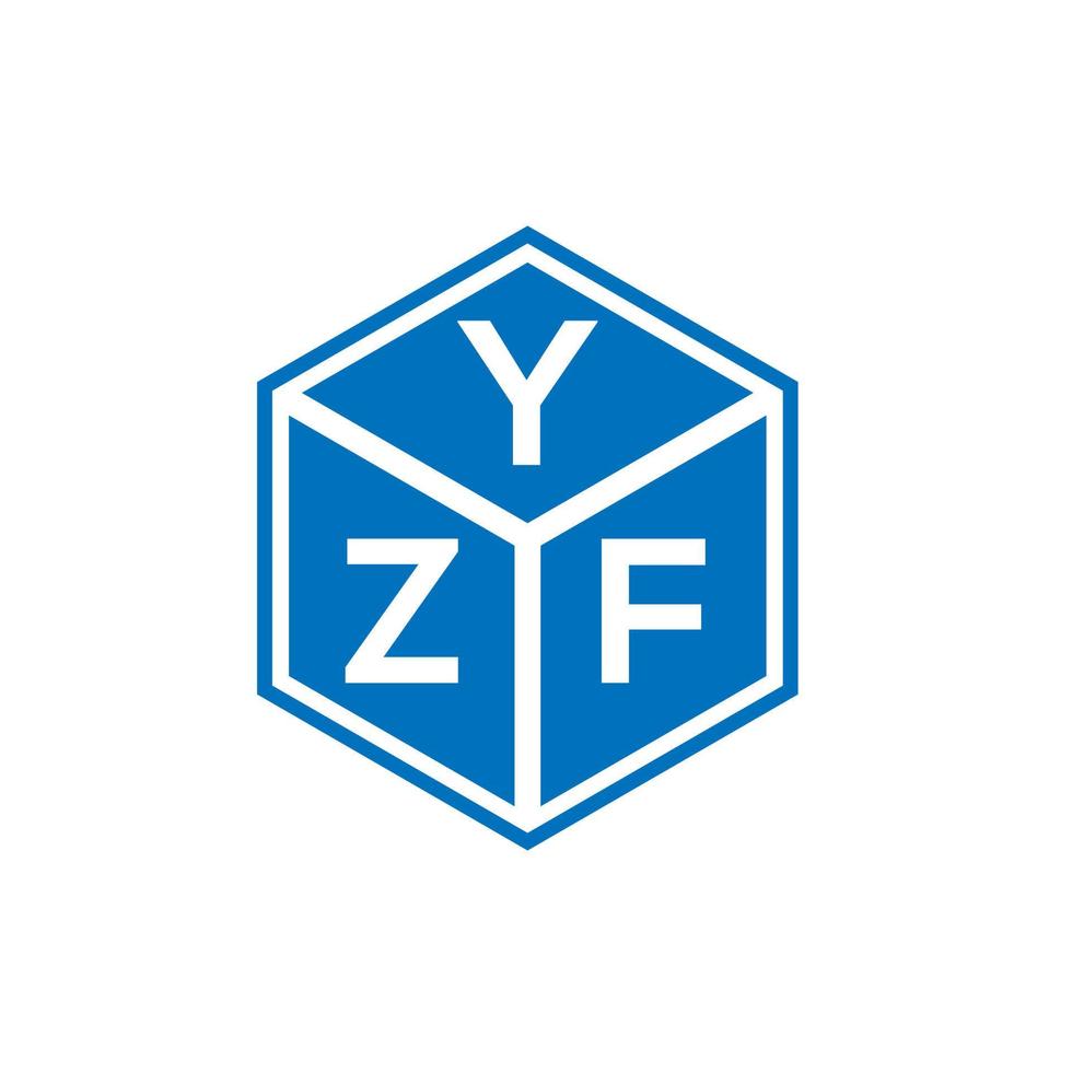YZF letter logo design on white background. YZF creative initials letter logo concept. YZF letter design. vector