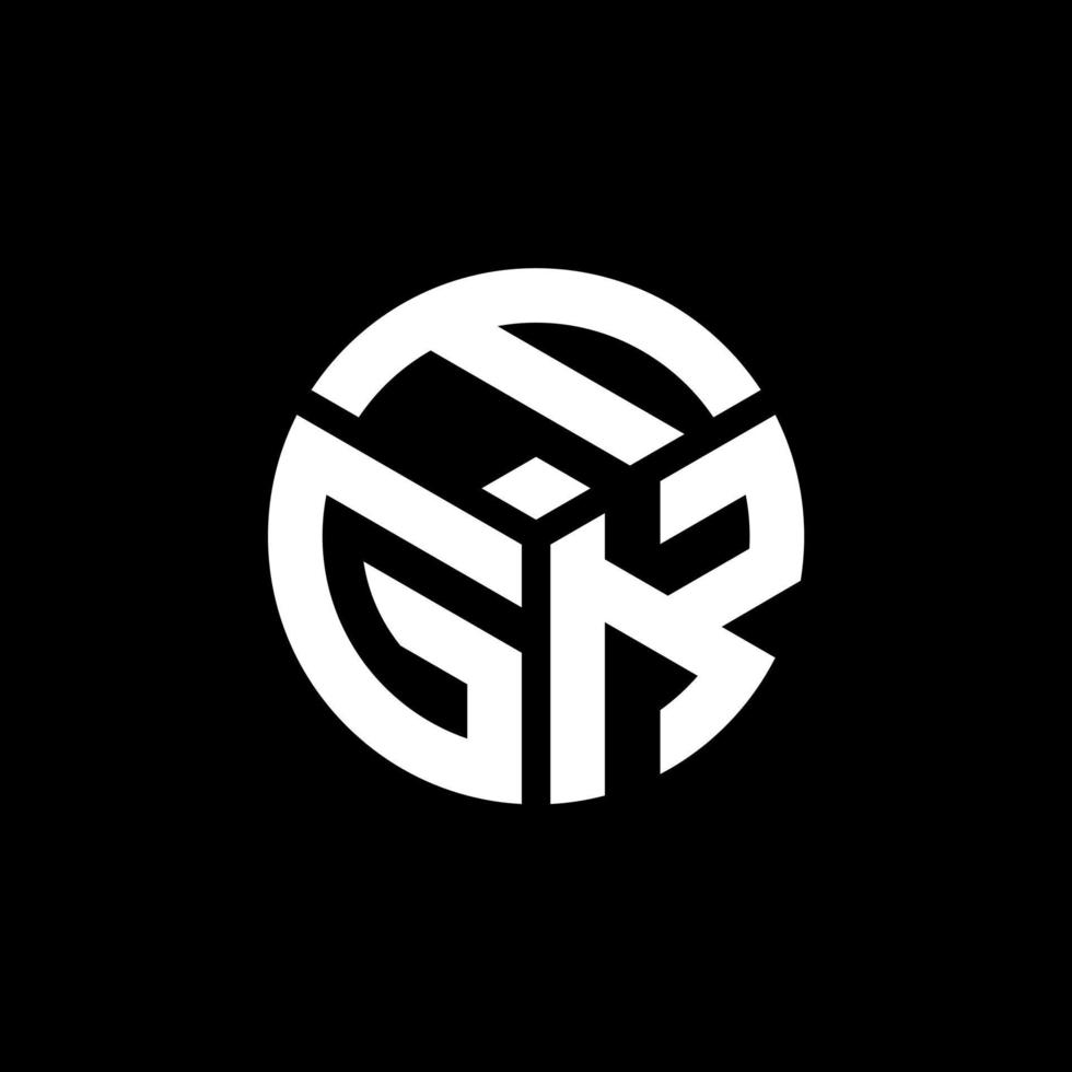 diseño de logotipo de letra fgk sobre fondo negro. concepto de logotipo de letra de iniciales creativas fgk. diseño de letras fgk. vector