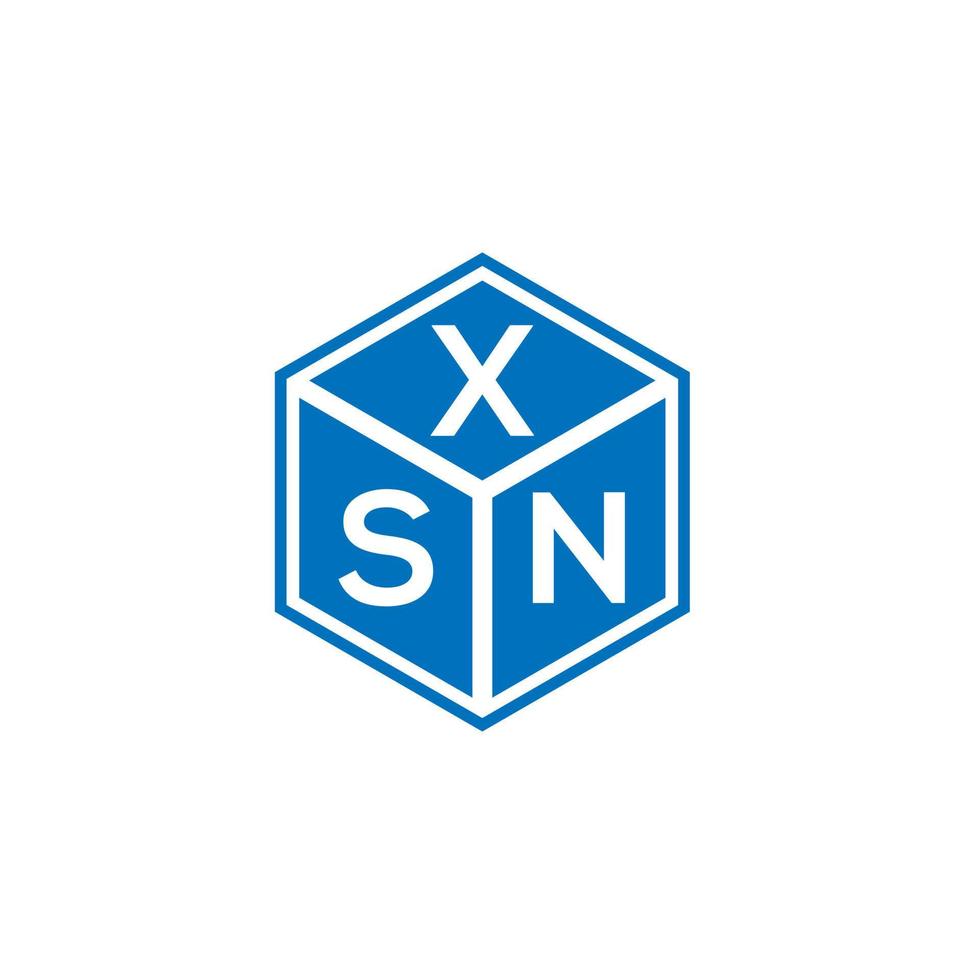 diseño de logotipo de letra xsn sobre fondo blanco. concepto de logotipo de letra de iniciales creativas xsn. diseño de letras xsn. vector