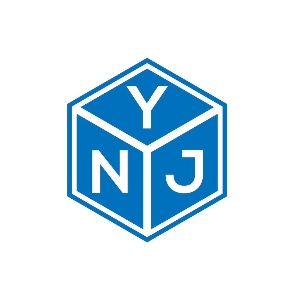 diseño de logotipo de letra ynj sobre fondo blanco. ynj creative iniciales carta logo concepto. diseño de letras ynj. vector