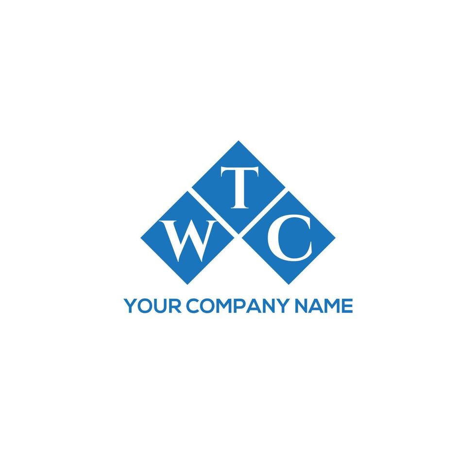 WTC letter logo design on white background. WTC creative initials letter logo concept. WTC letter design. vector