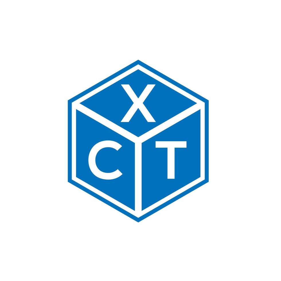 XCT letter logo design on white background. XCT creative initials letter logo concept. XCT letter design. vector