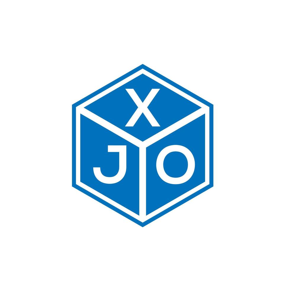 diseño de logotipo de letra xjo sobre fondo blanco. concepto de logotipo de letra de iniciales creativas xjo. diseño de letras xjo. vector