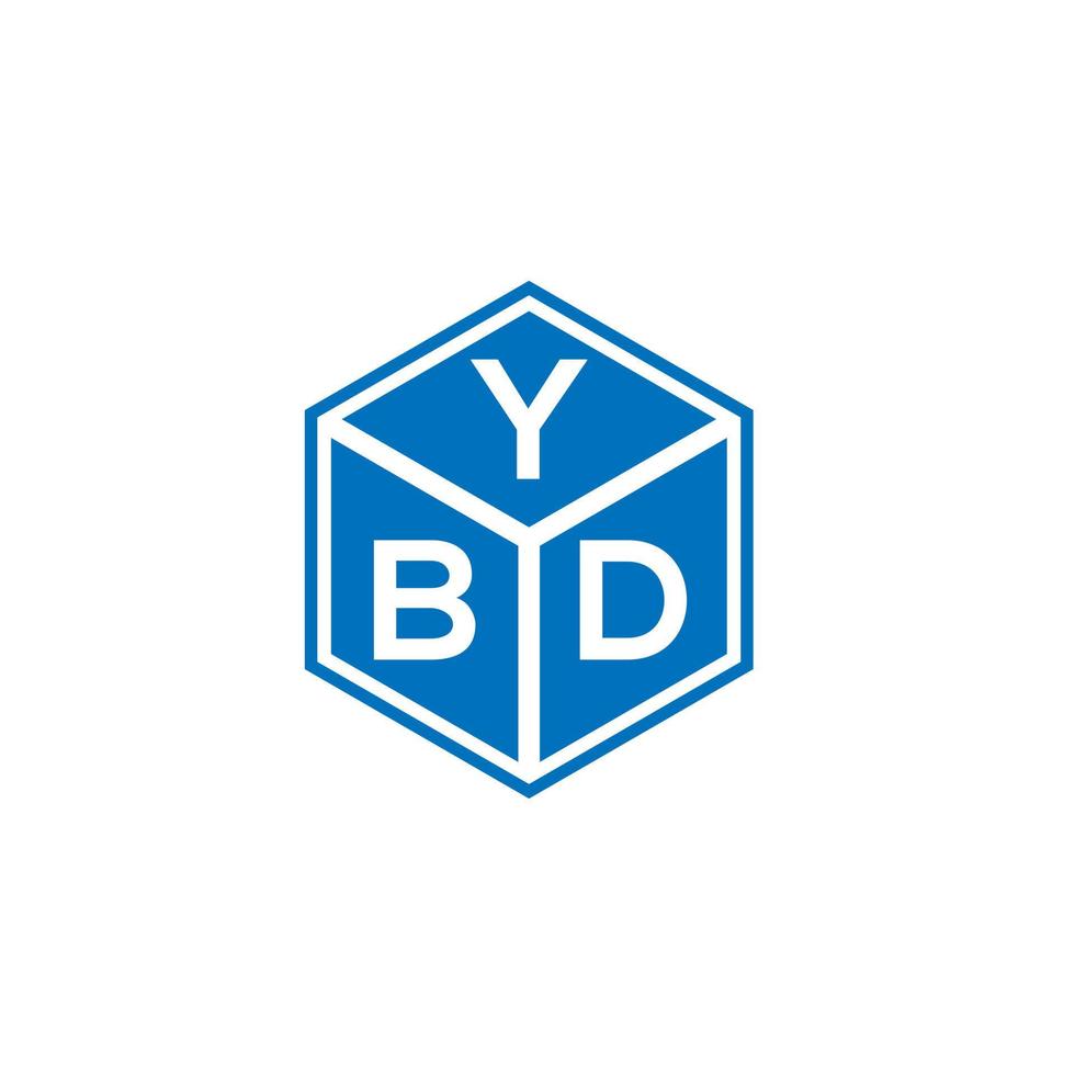 YBD letter logo design on white background. YBD creative initials letter logo concept. YBD letter design. vector