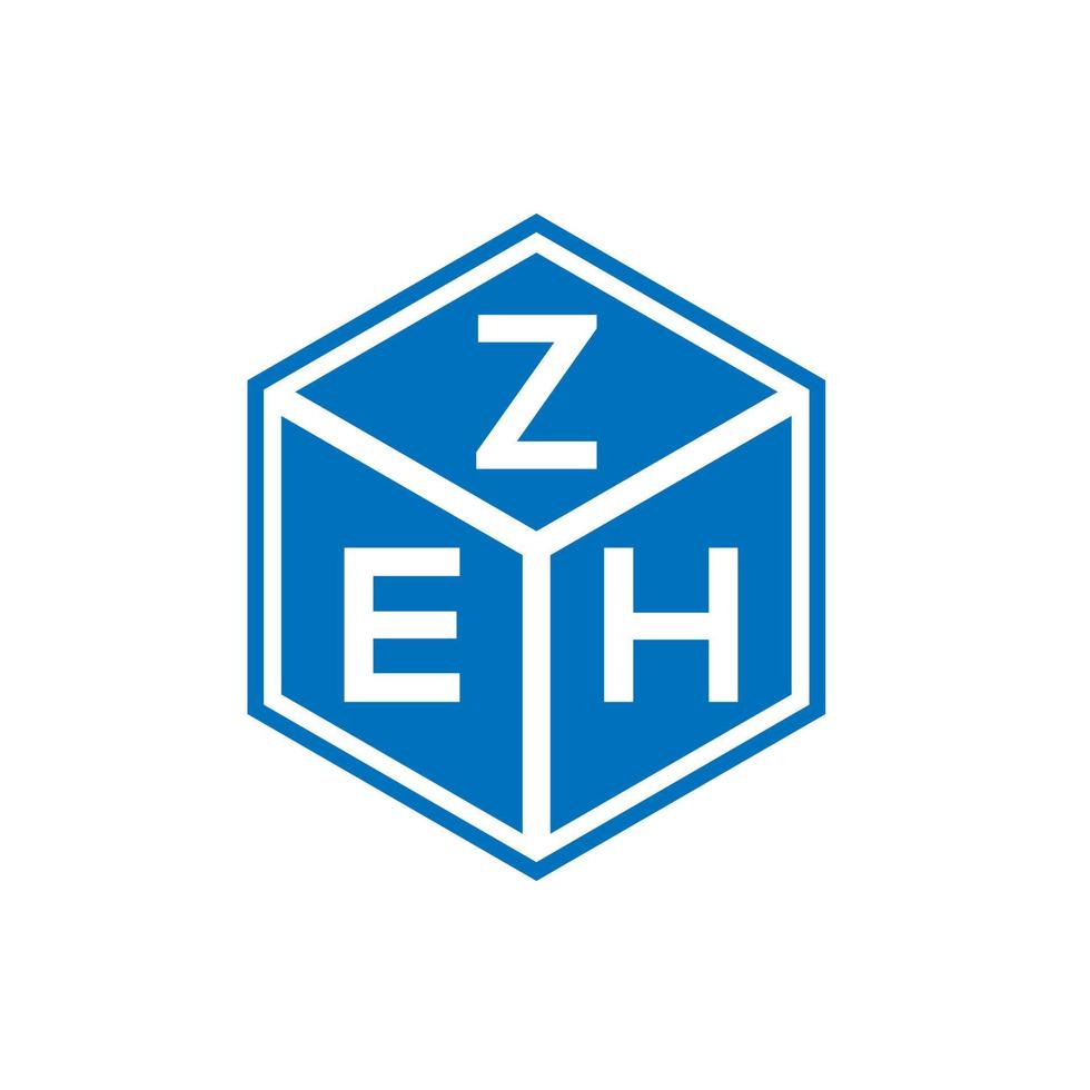 ZEH letter logo design on white background. ZEH creative initials letter logo concept. ZEH letter design. vector