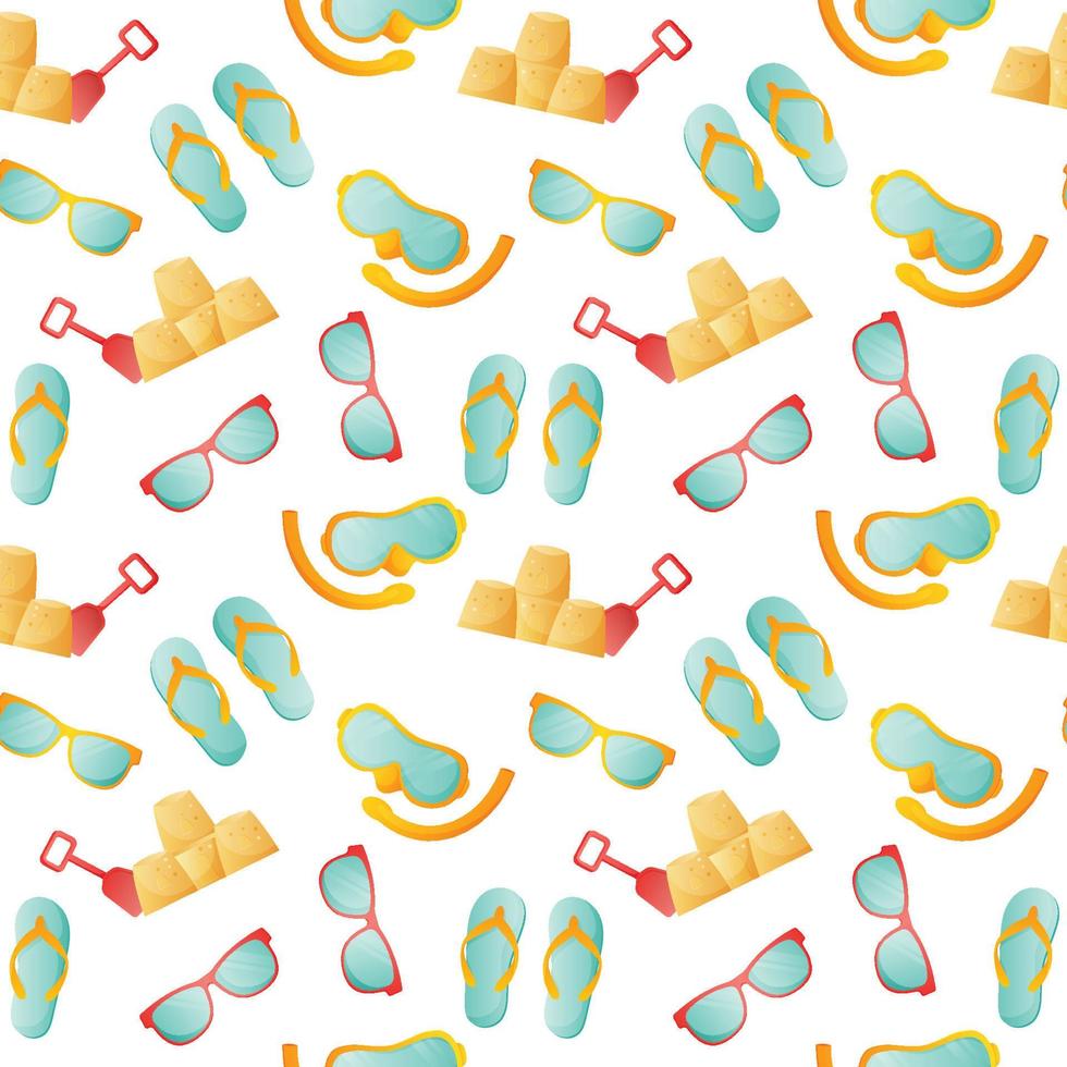 Summer seamless pattern. Repeat pattern. vector