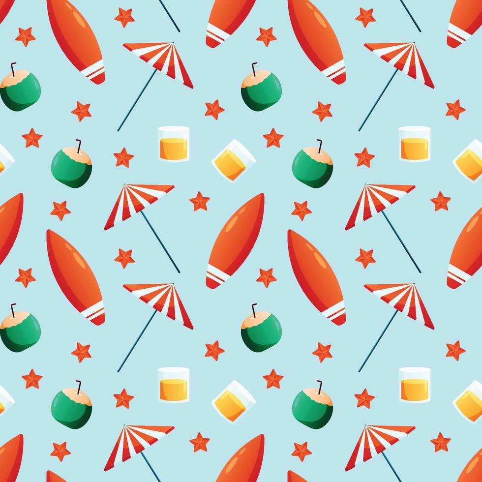 Summer seamless pattern. Repeat pattern. vector