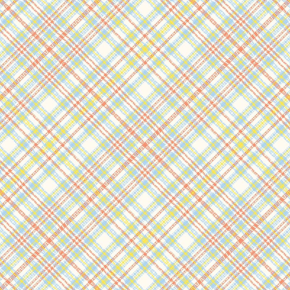 Tartan plaid pattern with texture and summer color. vector