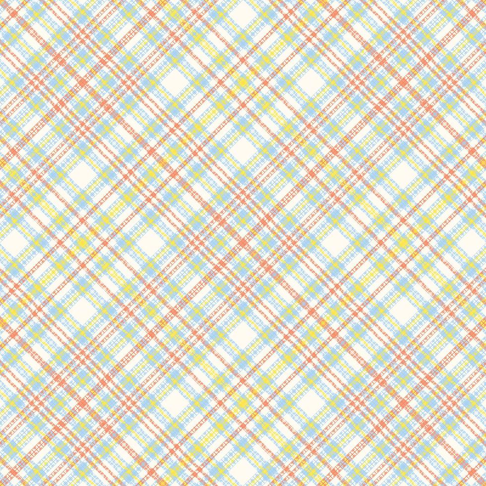 Tartan plaid pattern with texture and summer color. vector