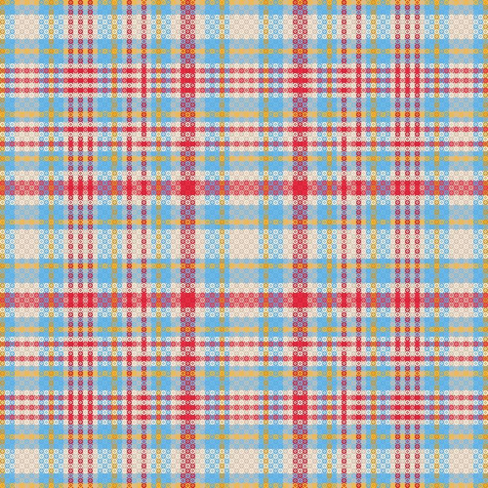 Tartan plaid pattern with texture and summer color. vector