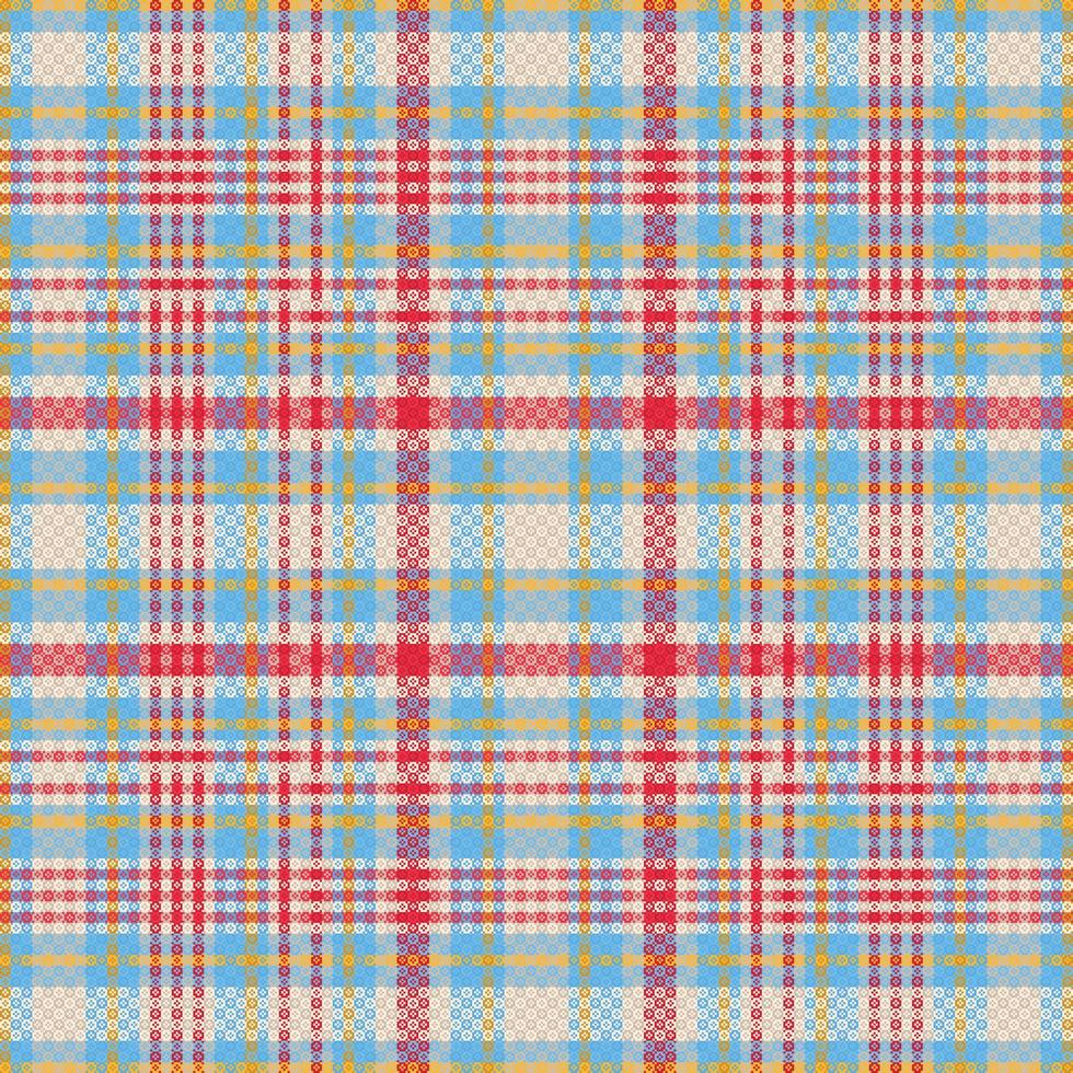 Tartan plaid pattern with texture and summer color. vector