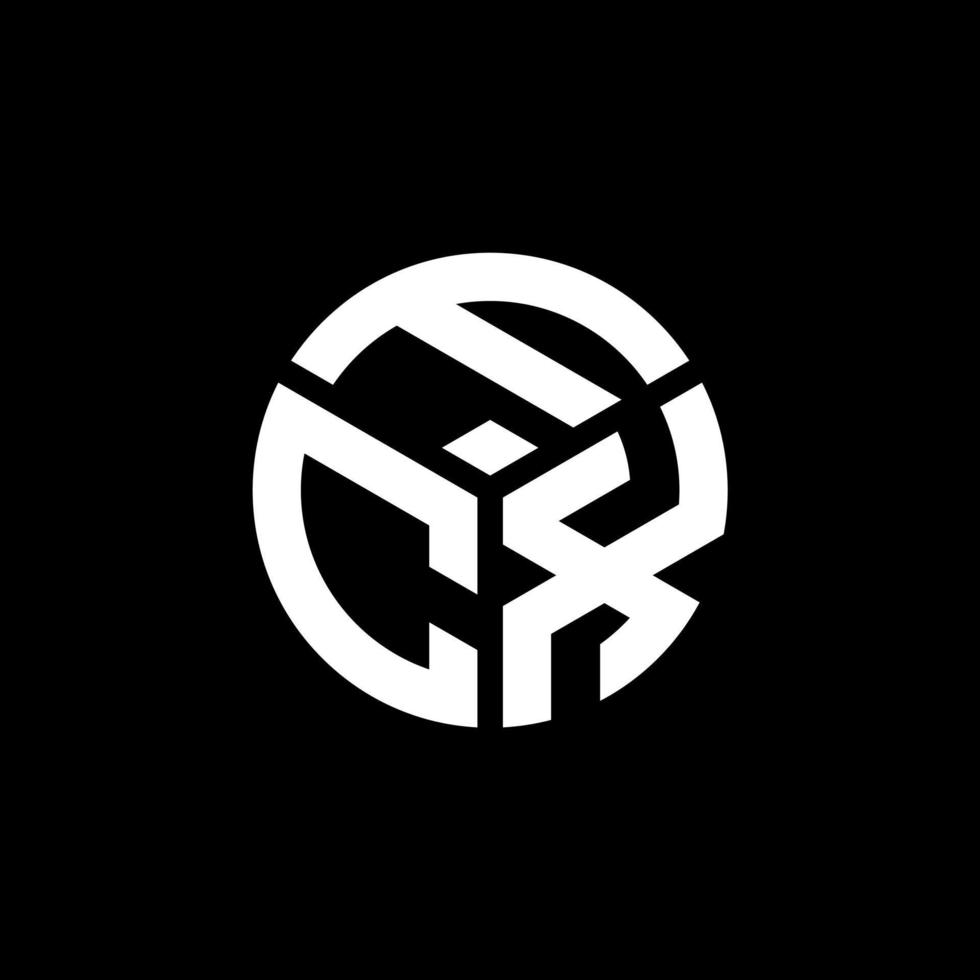 FCX letter logo design on black background. FCX creative initials letter logo concept. FCX letter design. vector