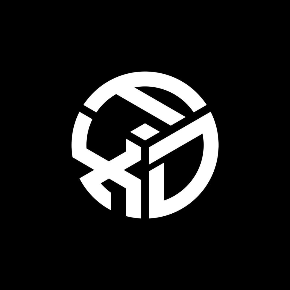 FXD letter logo design on black background. FXD creative initials letter logo concept. FXD letter design. vector