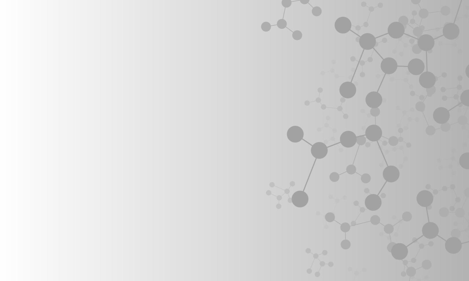 Abstract gray molecules structure background. vector