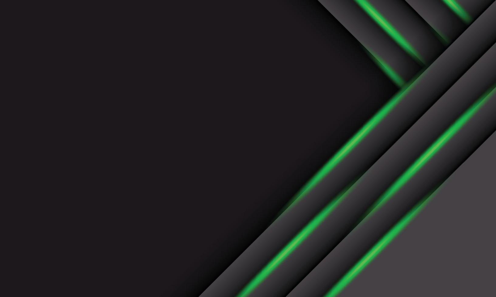 Abstract gray overlapping stripes with green light and shadow. vector