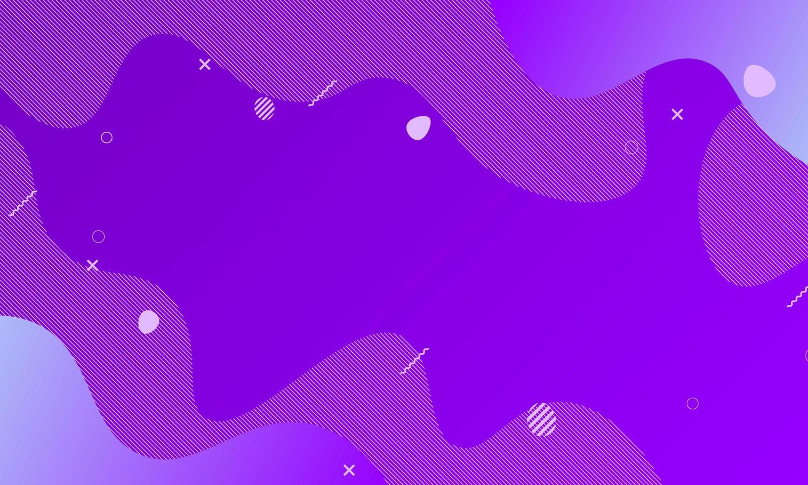 Abstract purple fluid with dynamic shape background. vector