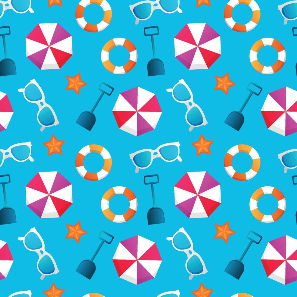 Summer seamless pattern. Repeat pattern. vector