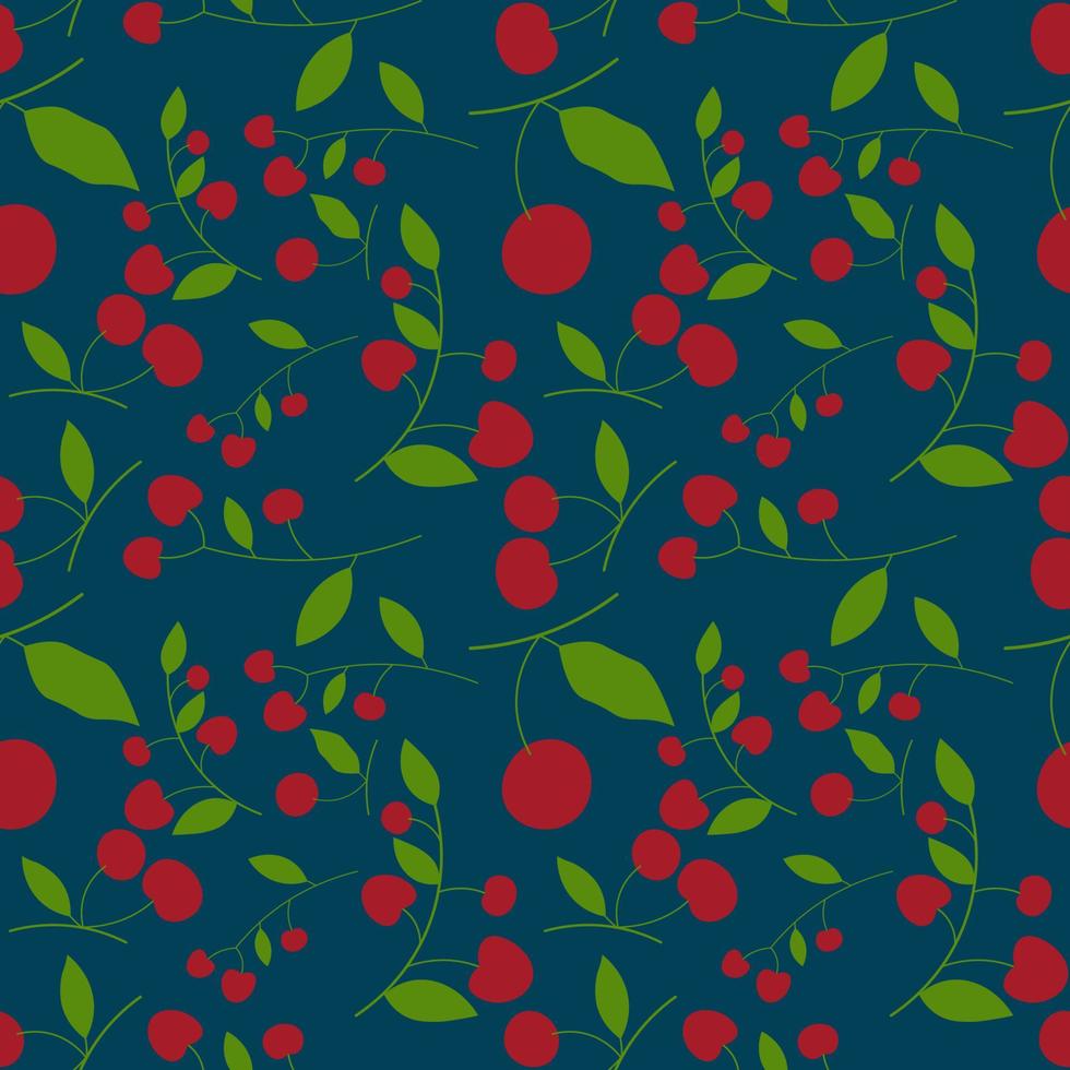 Abstract red cherry pattern background. Vector. vector